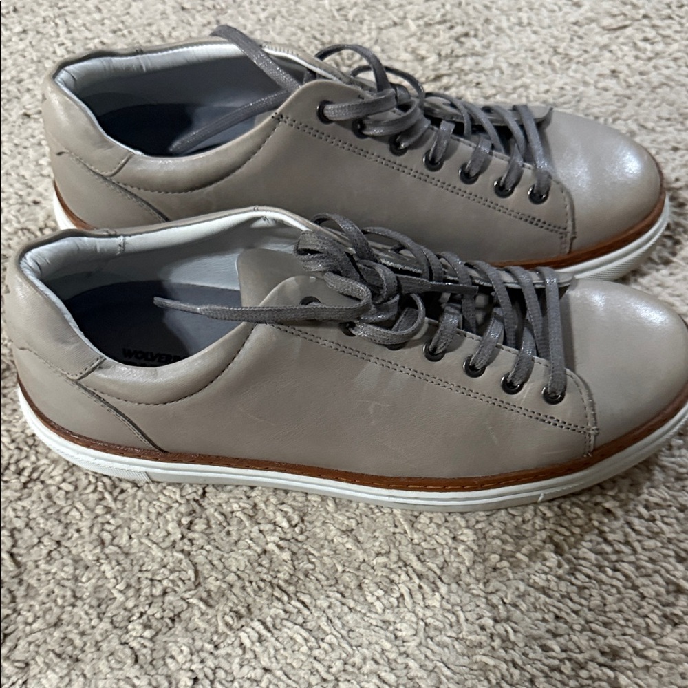 Wolverine Men's Gray Leather Sneakers